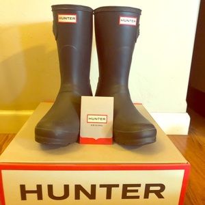 NEW, W/BOX! HUNTER SZ 9 ORIG SHORT DARK SLATE BOOT